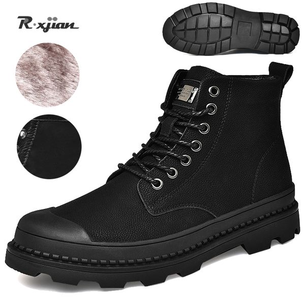 couple leather climbing boots warm fur hiking shoes for men women waterproof tactical boots army combat
couple leather climbing boots warm fur hiking shoes for men women waterproof tactical boots army combat