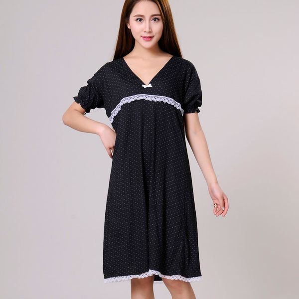 women nightgowns female sleepshirt spring 2019 new summer 100% cotton lady nightdress mum lounge s l xl black blue white, Black;red
women nightgowns female sleepshirt spring 2019 new summer 100% cotton lady nightdress mum lounge s l xl black blue white, Black;red