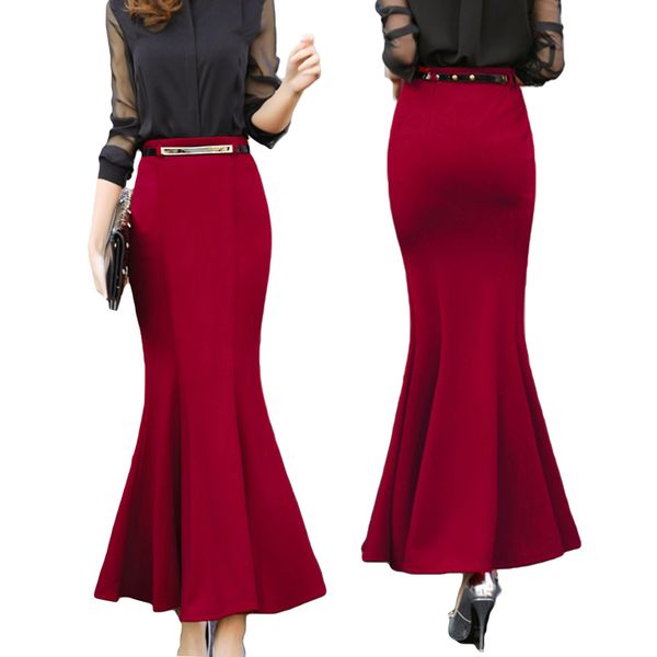 autumn women long maxi skirt mermaid ruffle fishtail skirt high waist bodycon pencil skirt solid color buttoms clothing fashion, Black
autumn women long maxi skirt mermaid ruffle fishtail skirt high waist bodycon pencil skirt solid color buttoms clothing fashion, Black