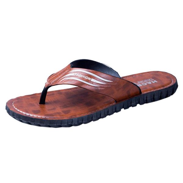 men fashion summer pu flip flops beach soft bottom solid shoes wild comfortable outdoor slip-on flat platform slippers, Black
men fashion summer pu flip flops beach soft bottom solid shoes wild comfortable outdoor slip-on flat platform slippers, Black