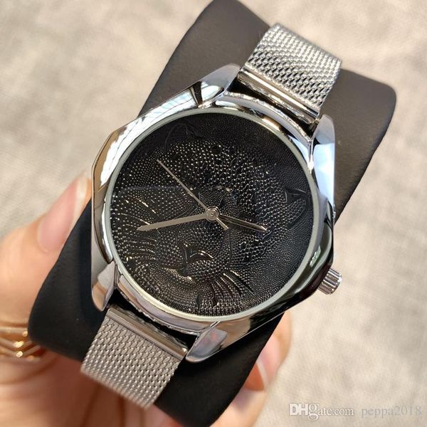 fashion lady watches women watch leopard dial stainless steel yellow gold bracelet wristwatches luxury watches nice casual new female clock, Slivery;brown
fashion lady watches women watch leopard dial stainless steel yellow gold bracelet wristwatches luxury watches nice casual new female clock, Slivery;brown
