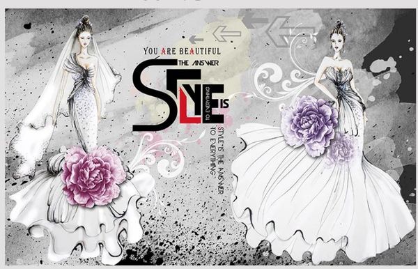 3d wallpapers personalized black and white background fashion hand-painted wedding clothing store store background wall
3d wallpapers personalized black and white background fashion hand-painted wedding clothing store store background wall