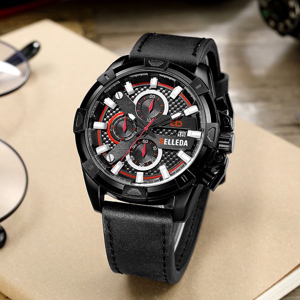 fashion belleda brand mens sports analog black leather band quartz wristwatches rose gold watch men watches casual, Slivery;brown
fashion belleda brand mens sports analog black leather band quartz wristwatches rose gold watch men watches casual, Slivery;brown