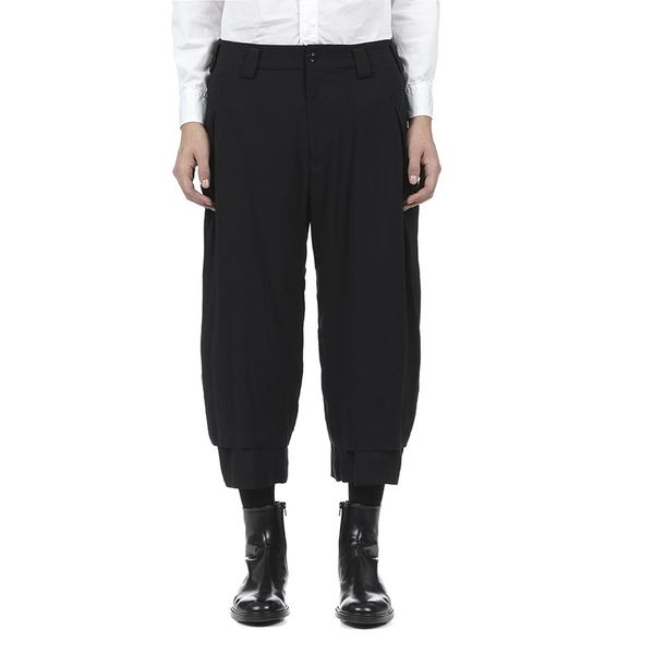 new men's clothing hair stylist deconstruction loose casual pants male plus size stage singer costumes, Black
new men's clothing hair stylist deconstruction loose casual pants male plus size stage singer costumes, Black