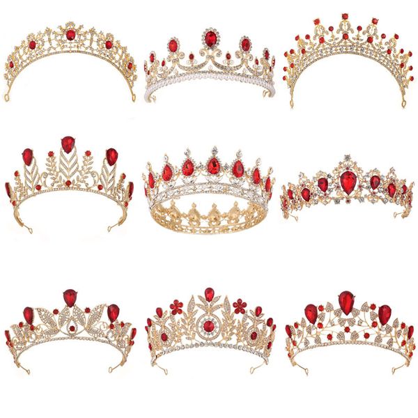 20 style gold color vintage red crystal bridal round full tiara wedding hair accessories rhinestone pageant prom crown for bride, White;golden
20 style gold color vintage red crystal bridal round full tiara wedding hair accessories rhinestone pageant prom crown for bride, White;golden