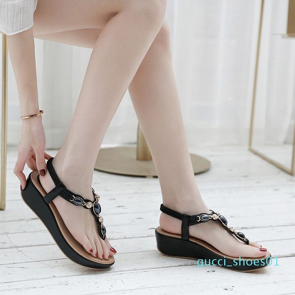 bohemian summer shoes sweet womens rhinestone button type wedge flat sandals casual flats plus size 35-42 sandalias g01, Black
bohemian summer shoes sweet womens rhinestone button type wedge flat sandals casual flats plus size 35-42 sandalias g01, Black