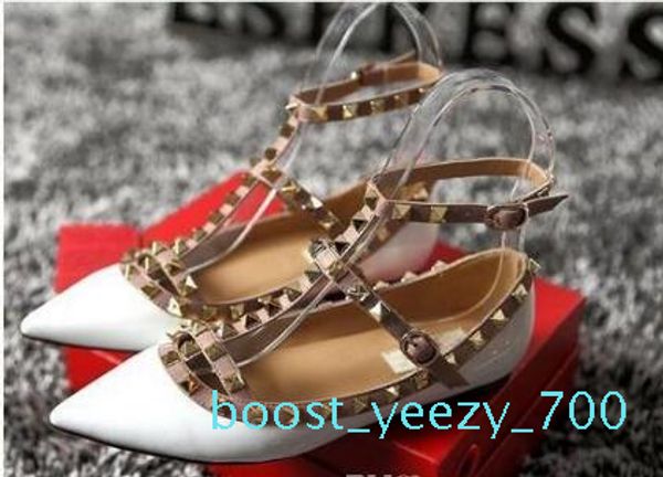 brand women pumps pointed toe flat fashion women shoes rivets genuine leather ankle strap sandals shoes 35-42 b70, Black
brand women pumps pointed toe flat fashion women shoes rivets genuine leather ankle strap sandals shoes 35-42 b70, Black