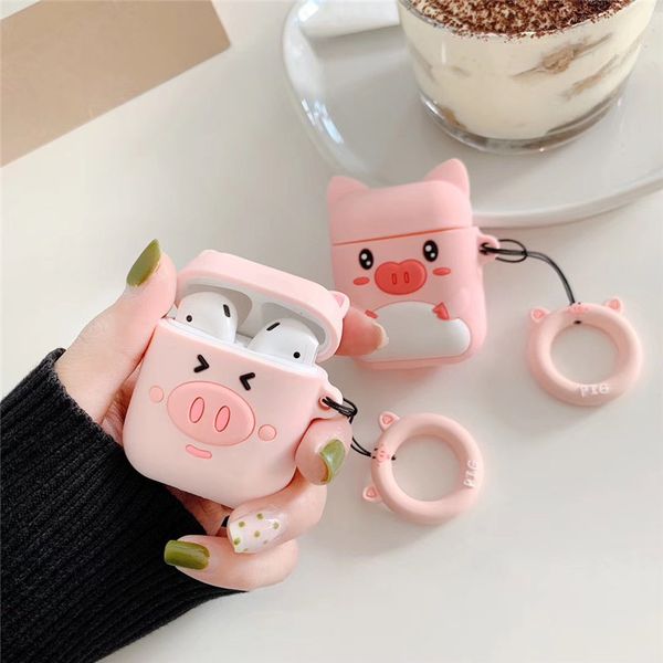 for airpods case cute cartoon pink pig girl earphone cases for apple airpods 2 cover funda with finger ring strap
for airpods case cute cartoon pink pig girl earphone cases for apple airpods 2 cover funda with finger ring strap