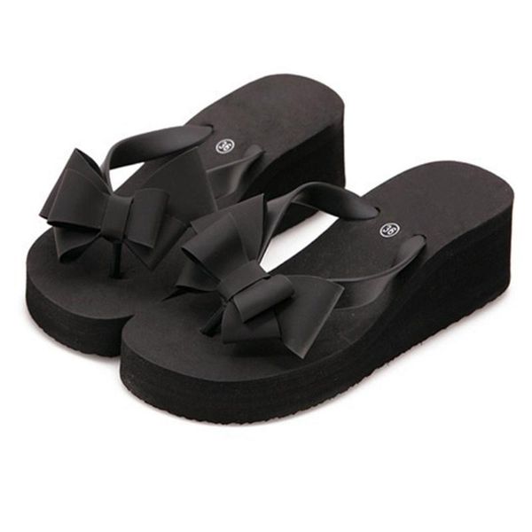 fashion women sandals high flat heel fabala bohemian ladies flip flops platform wedge slippers bowknot holiday, Black
fashion women sandals high flat heel fabala bohemian ladies flip flops platform wedge slippers bowknot holiday, Black