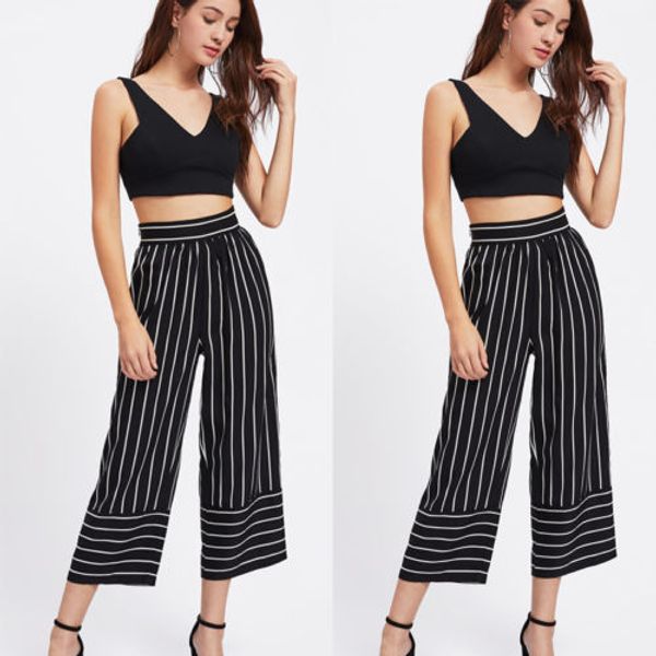 2018 summer new women ladies nine length striped leggings stretchy stripe pants size s-xl, Black;white
2018 summer new women ladies nine length striped leggings stretchy stripe pants size s-xl, Black;white