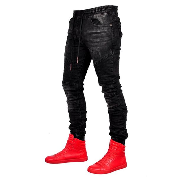men stylish jeans fashion elastic waist denim trousers pants joggers male trousers hip hop black skinny jeans 2019 new, Blue
men stylish jeans fashion elastic waist denim trousers pants joggers male trousers hip hop black skinny jeans 2019 new, Blue