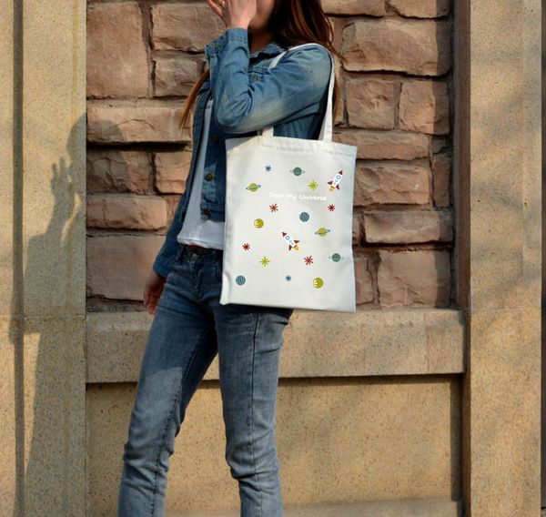 women canvas shopping bags universe printed cotton cloth shoulder bags casual handbags tote for girls with zipper
women canvas shopping bags universe printed cotton cloth shoulder bags casual handbags tote for girls with zipper