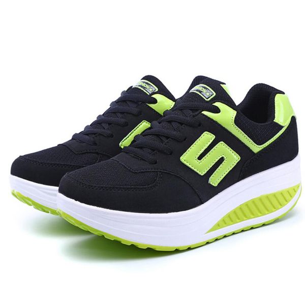 fitness shoes women massage lace real summer women's shoes sport for women toning swing wedges light up chaussure, Black;yellow
fitness shoes women massage lace real summer women's shoes sport for women toning swing wedges light up chaussure, Black;yellow