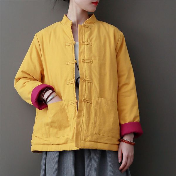 qpfjqd 2020 new cotton parkas coats vintage spring winter thick parkas coat ladies chinese style button loose jacket long sleeve, Black
qpfjqd 2020 new cotton parkas coats vintage spring winter thick parkas coat ladies chinese style button loose jacket long sleeve, Black