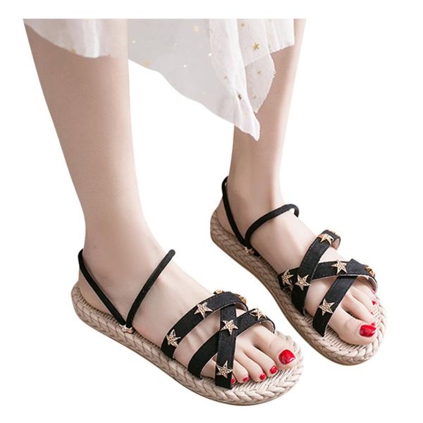 sagace ladies outdoor beach slippers shoes causal flax linen flat with star flip flop sandals slipper summer footwear mujer, Black
sagace ladies outdoor beach slippers shoes causal flax linen flat with star flip flop sandals slipper summer footwear mujer, Black