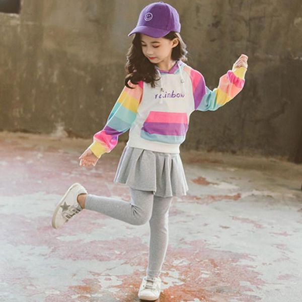 teen girls clothing patchwork hoodies & skirt pants clothes sets for girls striped costumes for fall children's tracksuit, White
teen girls clothing patchwork hoodies & skirt pants clothes sets for girls striped costumes for fall children's tracksuit, White