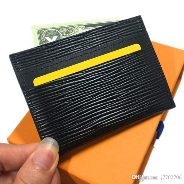 

classic black genuine leather credit card holder slim thin id card case pocket bag coin purse fashion men small wallet travel pouch