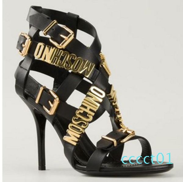 2020 gold letter cut out gladiators women stiletto heel peep toe summer sandals evening party pumps feminino high qulity ct01, Black
2020 gold letter cut out gladiators women stiletto heel peep toe summer sandals evening party pumps feminino high qulity ct01, Black