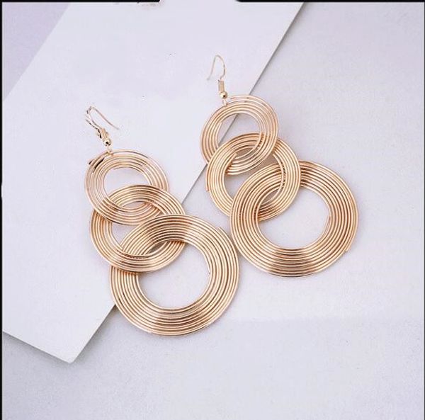 selling designers exaggerate retro geometry multilayer metal circle earrings jewelry fashion hip-hop personality night club earrings, Golden;silver
selling designers exaggerate retro geometry multilayer metal circle earrings jewelry fashion hip-hop personality night club earrings, Golden;silver