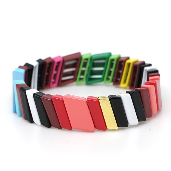 kelitch alloy stranded beads stretch cuff bracelets mixed color enamel tile stacking wrap bracelets for women men jewelry, Black
kelitch alloy stranded beads stretch cuff bracelets mixed color enamel tile stacking wrap bracelets for women men jewelry, Black