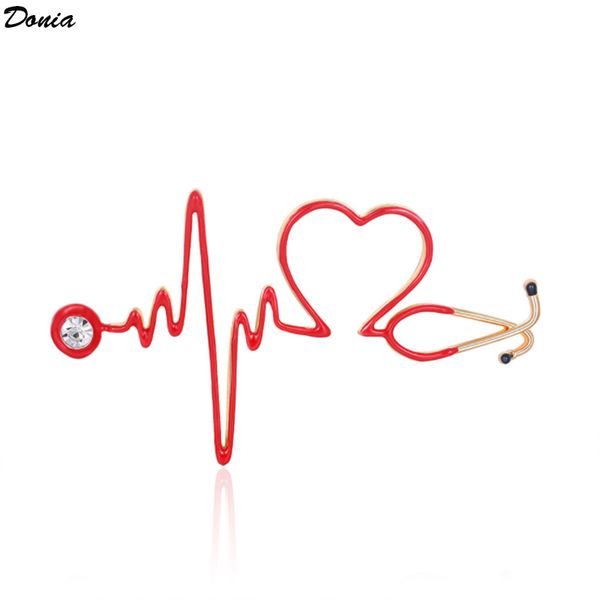 donia jewelry red enamel heartbeat brooches women men personality style staff brooch pins gifts, Gray
donia jewelry red enamel heartbeat brooches women men personality style staff brooch pins gifts, Gray