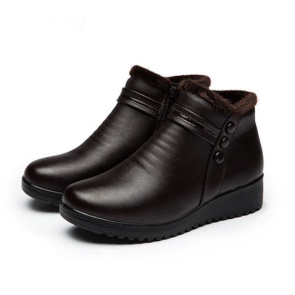 fashion winter boots women genuine leather ankle warm boots mom autumn plush wedge shoes woman shoes, Black
fashion winter boots women genuine leather ankle warm boots mom autumn plush wedge shoes woman shoes, Black