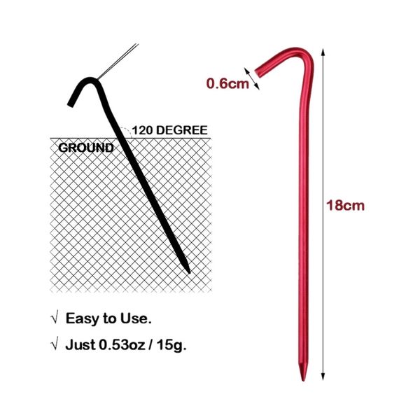 10 пакетов на открытом воздухе палатки stakes колышки, ultralight hook колышков canopy бич палатки и приюты
10 пакетов на открытом воздухе палатки stakes колышки, ultralight hook колышков canopy бич палатки и приюты