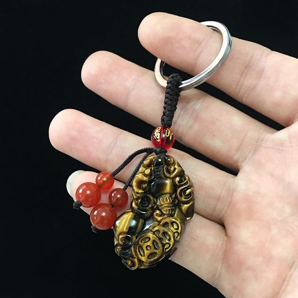 grade tiger's eye pixiu car key pendants jade keychain pendant men and women-gift customizable brings safety
grade tiger's eye pixiu car key pendants jade keychain pendant men and women-gift customizable brings safety