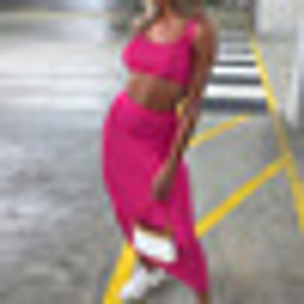 summer ladies sling fashion solid short vest slim fit high waist skirt women set, White
summer ladies sling fashion solid short vest slim fit high waist skirt women set, White