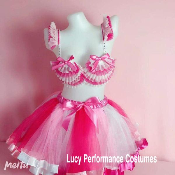 stage wear pink gauze lace bikini skirt sets female singer dancer costumes evening party performance nightclub show, Black;red
stage wear pink gauze lace bikini skirt sets female singer dancer costumes evening party performance nightclub show, Black;red