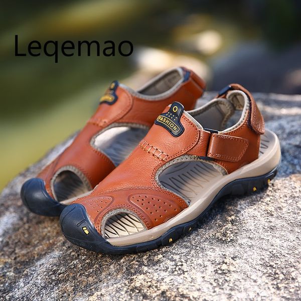 men sandals genuine split leather men beach roman sandals casual shoes flip flops slippers sneakers summer shoes, Black
men sandals genuine split leather men beach roman sandals casual shoes flip flops slippers sneakers summer shoes, Black