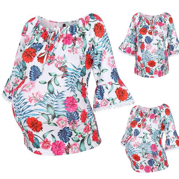 pregnant maternity t-shirt short sleeve breastfeeding clothes nursing loose flower blouse clothes for women zf, White
pregnant maternity t-shirt short sleeve breastfeeding clothes nursing loose flower blouse clothes for women zf, White