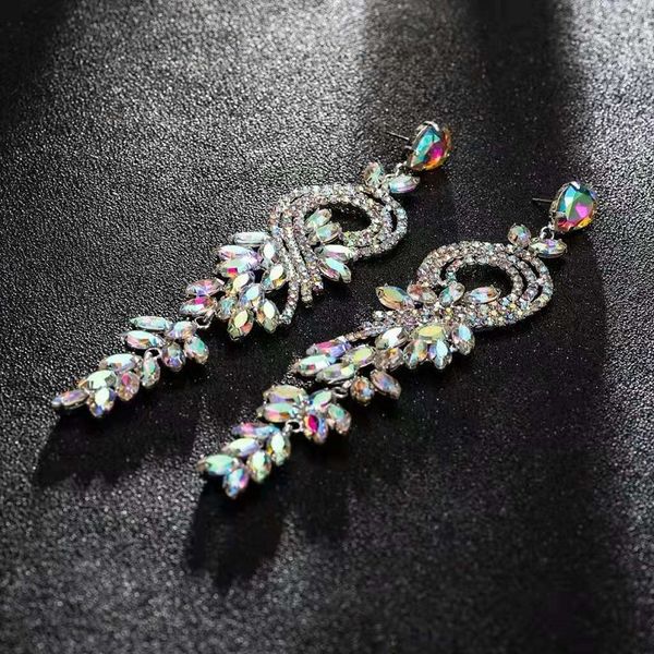 fashion-lower bridal wedding dangle earrings for women luxury designer bling diamond long danling earrings engagement dinner jewelry gift, Silver
fashion-lower bridal wedding dangle earrings for women luxury designer bling diamond long danling earrings engagement dinner jewelry gift, Silver