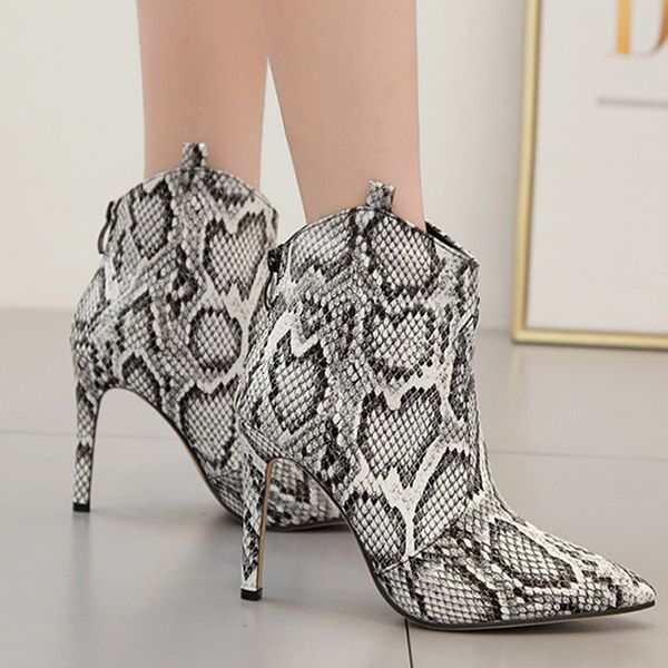 snakeskin stiletto high heeled ankle boots for women fashion zipper leather waterproof snow boots women shoes chaussures femme, Black
snakeskin stiletto high heeled ankle boots for women fashion zipper leather waterproof snow boots women shoes chaussures femme, Black