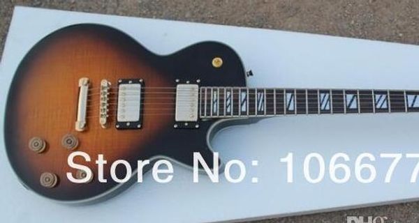 custom double faced tiger flame maple brown burst electric guitar golden hardware in stock
custom double faced tiger flame maple brown burst electric guitar golden hardware in stock