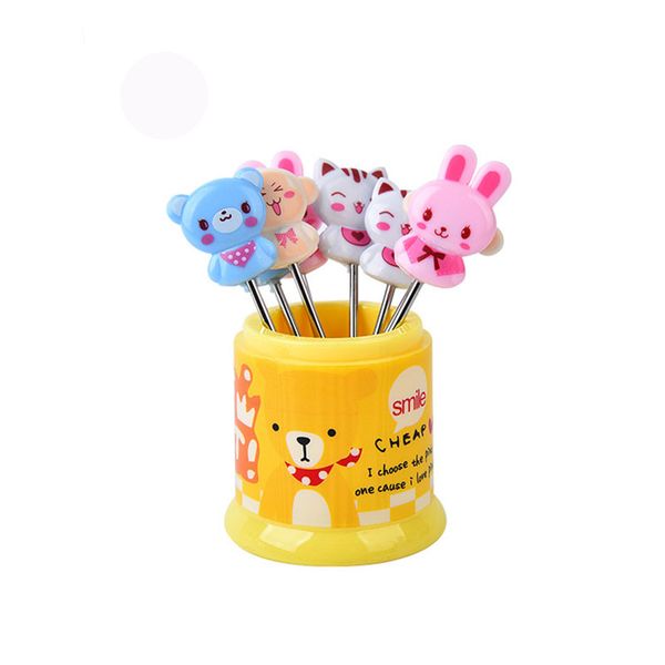 6pcs/set cartoon fruit fork set party cake salad vegetable forks picks kitchen tools
6pcs/set cartoon fruit fork set party cake salad vegetable forks picks kitchen tools
