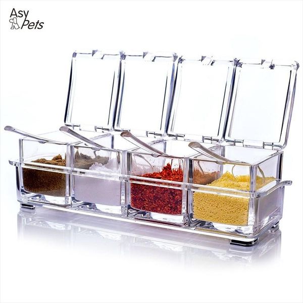 asypets 4-compartment seasoning box with cover & spoon condiment storage container kitchen tool-30
asypets 4-compartment seasoning box with cover & spoon condiment storage container kitchen tool-30