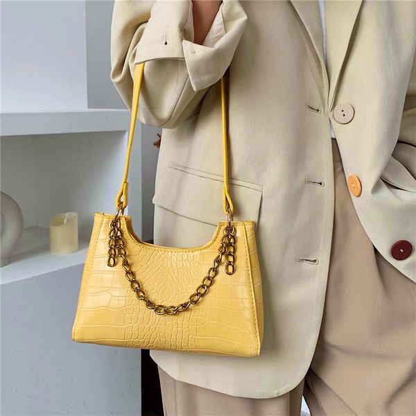 yellow baguette women shoulder baguette bag zipper chain handbags sac pu leather street casual hand bags solid bolsa mujer 2020
yellow baguette women shoulder baguette bag zipper chain handbags sac pu leather street casual hand bags solid bolsa mujer 2020