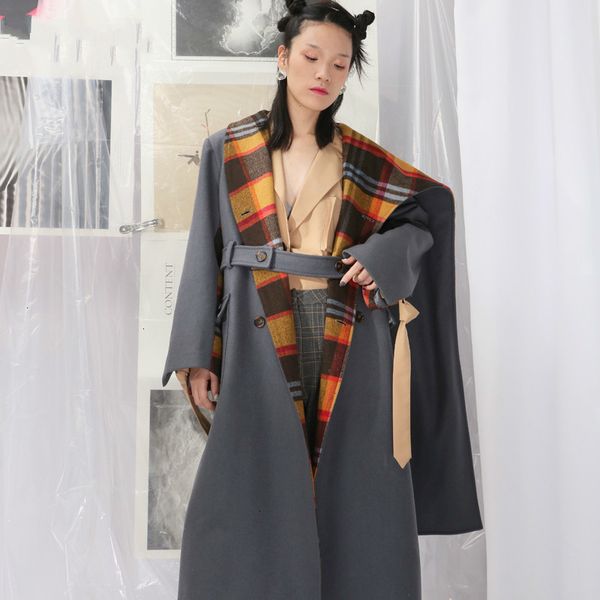 tvvovvin loose fit gray plaid split big size long woolen coat parkas new long sleeve women fashion tide autumn winter 2019 l604, Black
tvvovvin loose fit gray plaid split big size long woolen coat parkas new long sleeve women fashion tide autumn winter 2019 l604, Black