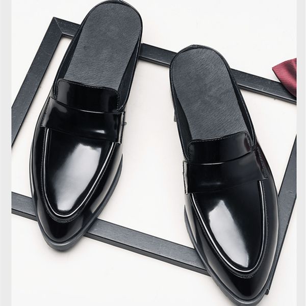 must have men summer outdoor slippers casual slides loafer shoes full grain leather pointed toe man shoes, Black
must have men summer outdoor slippers casual slides loafer shoes full grain leather pointed toe man shoes, Black