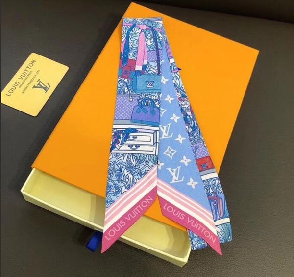 2020 fashion brand designer mksilk scarf hair band super soft level silk ribbon headband bow tie gûccì handbag strap, Blue;gray
2020 fashion brand designer mksilk scarf hair band super soft level silk ribbon headband bow tie gûccì handbag strap, Blue;gray
