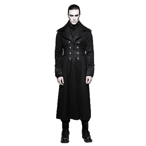 steampunk men's coats gentleman arctic wolf collar long coat retro jacquard coat with exquisite hollow-out emboss button coats, Black
steampunk men's coats gentleman arctic wolf collar long coat retro jacquard coat with exquisite hollow-out emboss button coats, Black