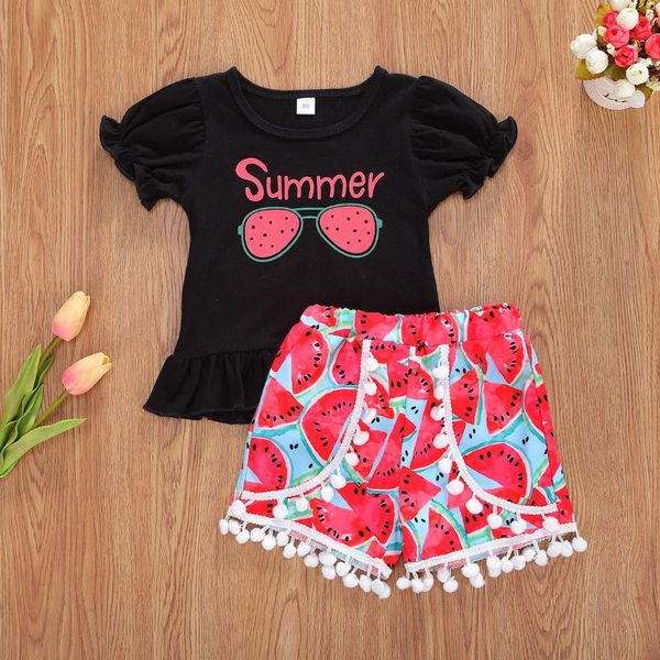 0-4y summer watermelon printed 3pc sets baby girls short ruffled sleeve o neck t-shirt beach tassels shorts set with headband, White
0-4y summer watermelon printed 3pc sets baby girls short ruffled sleeve o neck t-shirt beach tassels shorts set with headband, White