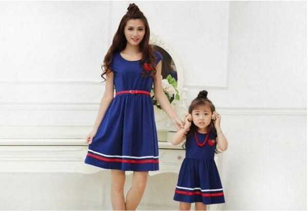 family clothing mom daughter dress 2019 summer style girls women cotton dresses mother daughter dresses with belt and necklace, Blue
family clothing mom daughter dress 2019 summer style girls women cotton dresses mother daughter dresses with belt and necklace, Blue