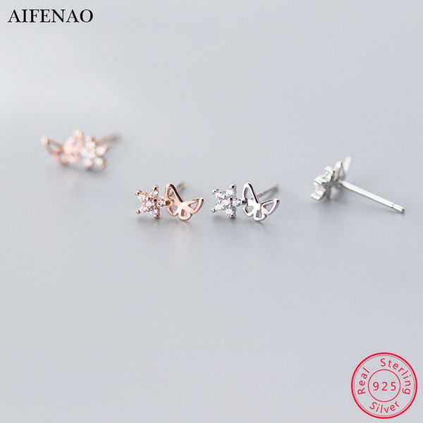 925 sterling silver butterfly stud earring cubic zirconia flower earrings for women wedding fashion jewelry girls female gifts, Golden;silver
925 sterling silver butterfly stud earring cubic zirconia flower earrings for women wedding fashion jewelry girls female gifts, Golden;silver