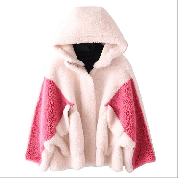 2019 winter new faux fur coat with hood grain lamb fur coat female mid-length sheep shearing fashion casual winter wome, Black
2019 winter new faux fur coat with hood grain lamb fur coat female mid-length sheep shearing fashion casual winter wome, Black
