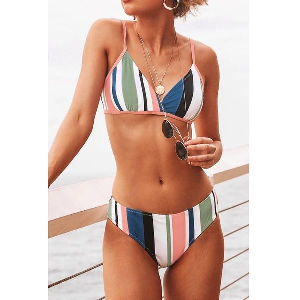2020 trends bikini swimwear new women swimsuit stripe printed brazilian bikini bathing suit female high waist biquini 616, White;black
2020 trends bikini swimwear new women swimsuit stripe printed brazilian bikini bathing suit female high waist biquini 616, White;black