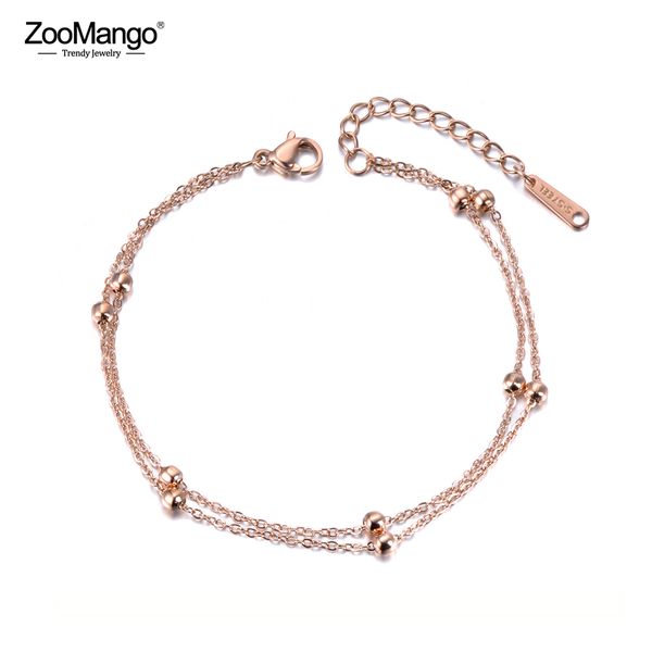 zoomango trendy double layers round beads charm bracelet jewelry rose gold titanium steel chain link women's id bracelet zb19051, Black
zoomango trendy double layers round beads charm bracelet jewelry rose gold titanium steel chain link women's id bracelet zb19051, Black