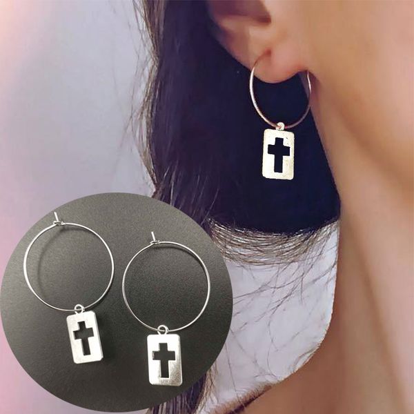 ladies vintage metal silver color shield hollow cross pendant hoop earrings simple cross women's charm ear jewelry hoops earring, Golden;silver
ladies vintage metal silver color shield hollow cross pendant hoop earrings simple cross women's charm ear jewelry hoops earring, Golden;silver