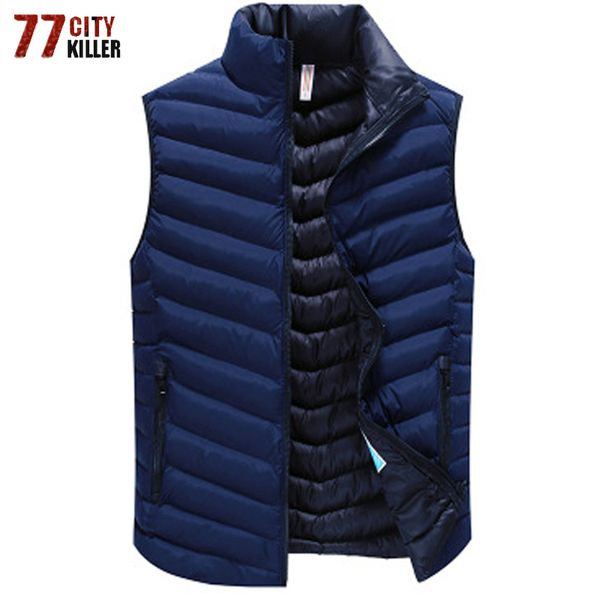 

brand 2018 new arrival men sleeveless jacket winter ultralight white duck down vest male slim vest mens windproof warm waistcoat, Black;white